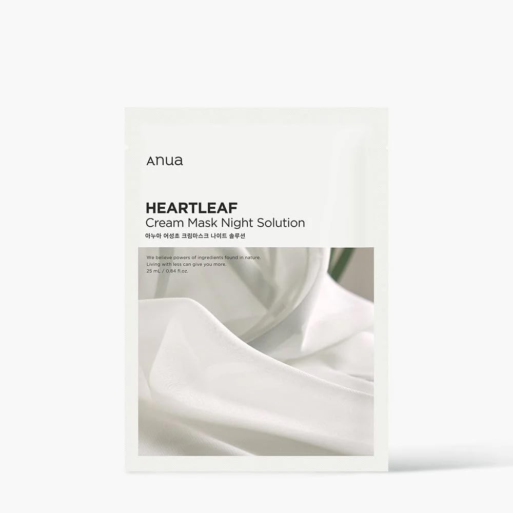 Anua Heartleaf Cream Mask Night Solution Pack | Soothing and Hydrating Overnight Care