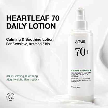 Anua Heartleaf 70 Daily Lotion | Hydrating, Soothing, and Barrier-Repairing