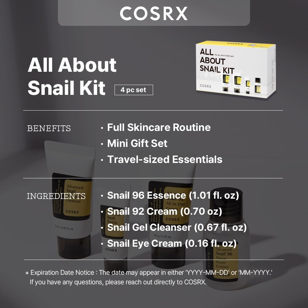 COSRX All About Snail Trial Kit | Your 4-Step Snail Essence Routine