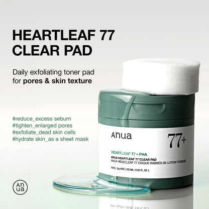 Anua Heartleaf 77 Clear Pads | Refreshing & Pore-Tightening Toner