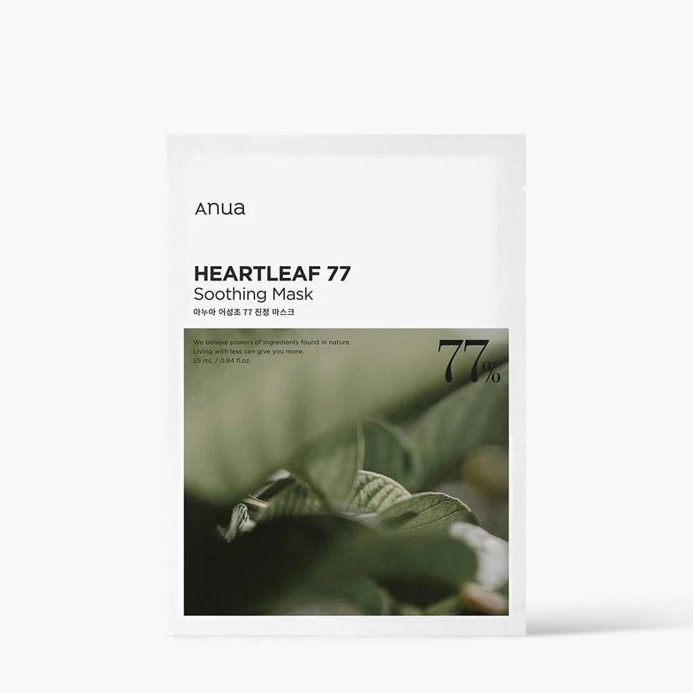 Anua Heartleaf 77% Soothing Sheet Mask (10-Pack) - Hydrating & Calming