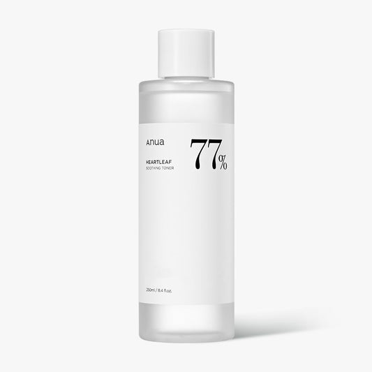 Anua Heartleaf 77% Tónico calmante I pH 5,5 Cuidado de problemas, Calma la piel, Refrescante, Hidratante, Purificante, Libre de crueldad, Vegano, (250 ml/8,45 fl.oz.) 