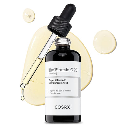 COSRX Pure Vitamin C 23% Suero con vitamina E y ácido hialurónico, suero facial iluminador e hidratante para líneas finas, tono de piel opaco y desigual, 0.67fl.oz/20ml, sin pruebas en animales, cuidado de la piel coreano